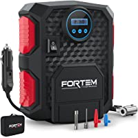 FORTEM Inflador de Llantas de Coche- Compresor de Aire Portátil de 12V con Motor Eléctrico de 120W- Pantalla Digital LCD…